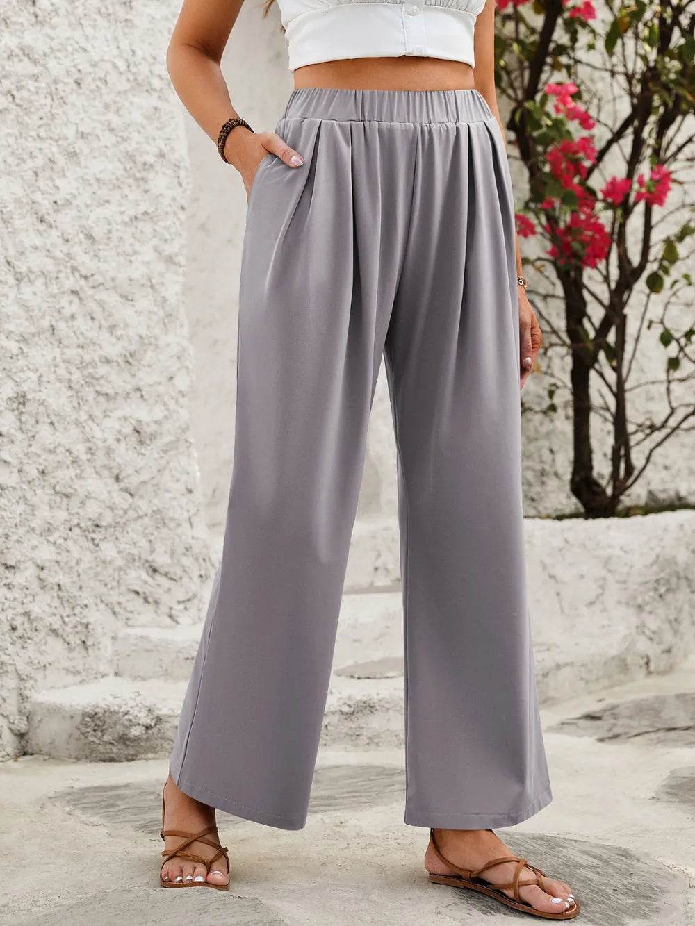Elastic Waist Wide Leg Pants Trendsi e6ba78b5-2a28-4ab7-a834-7038444c7b65-Max