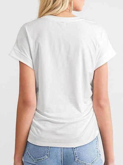 Round Neck Short Sleeve T-Shirt Trendsi e7242a7f51dd4ec5a4d62506ce77df65-Max-Origin