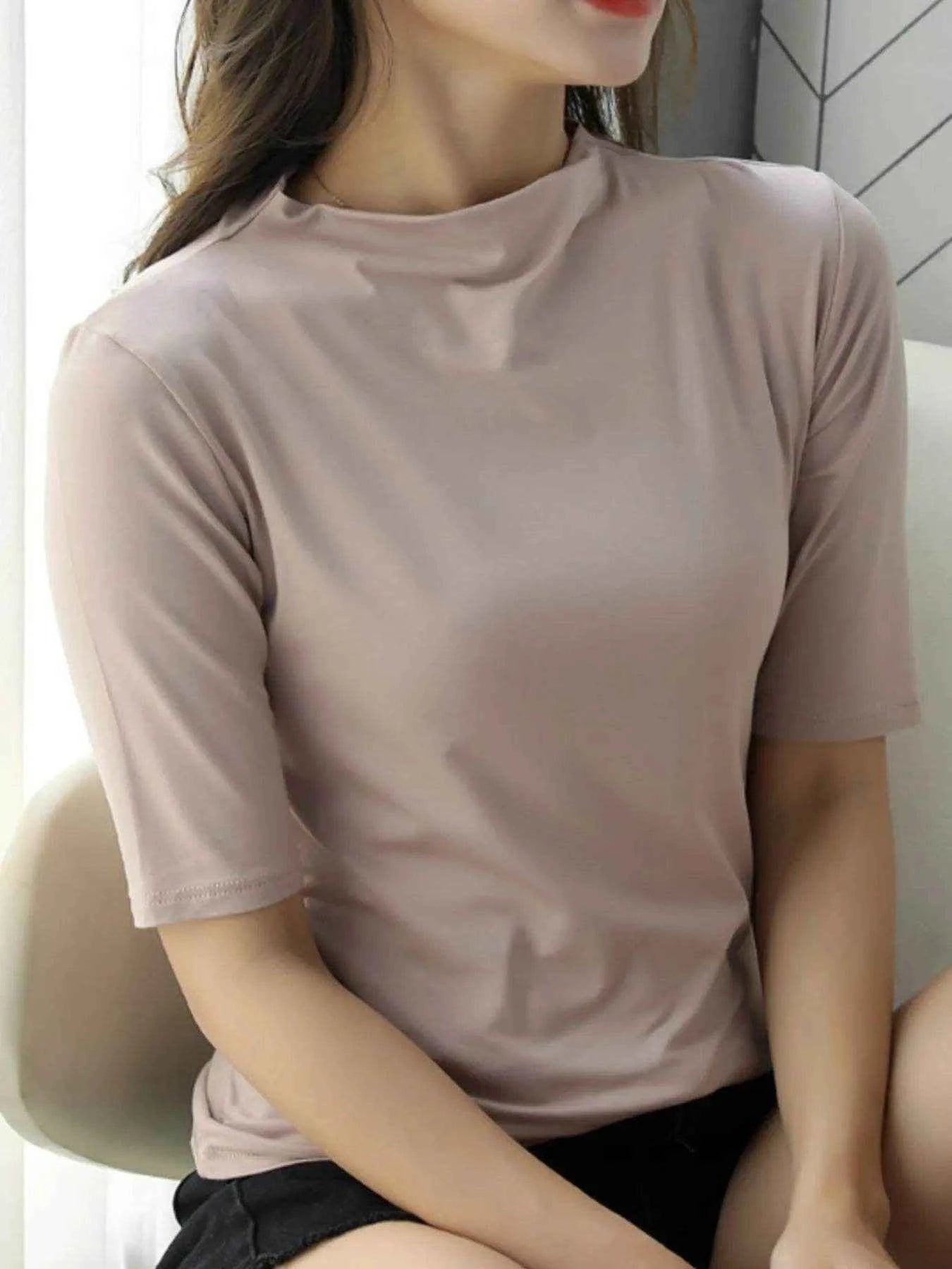 Solid Color Short Sleeve T-Shirt Trendsi e77199b5-740d-418f-8108-ca2563485a79-Max-Origin