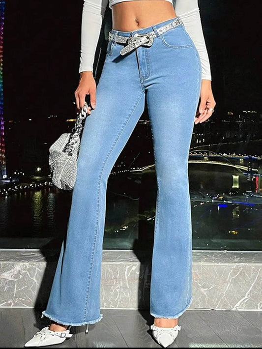 Raw Hem Bootcut Jeans with Pockets Light Trendsi e795f9f7-5f6b-4c1b-b790-2f26a1022fa2-Max