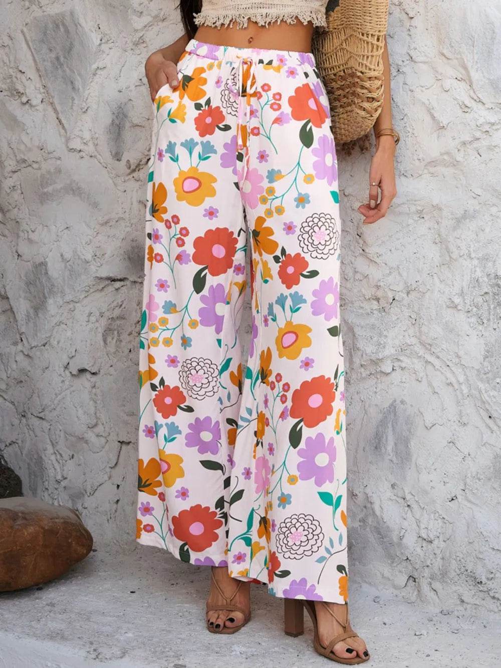 Devine Drawstring Printed Wide Leg Pants Trendsi e7b89106-b0c8-4b55-a4e4-706d88103d80-Max