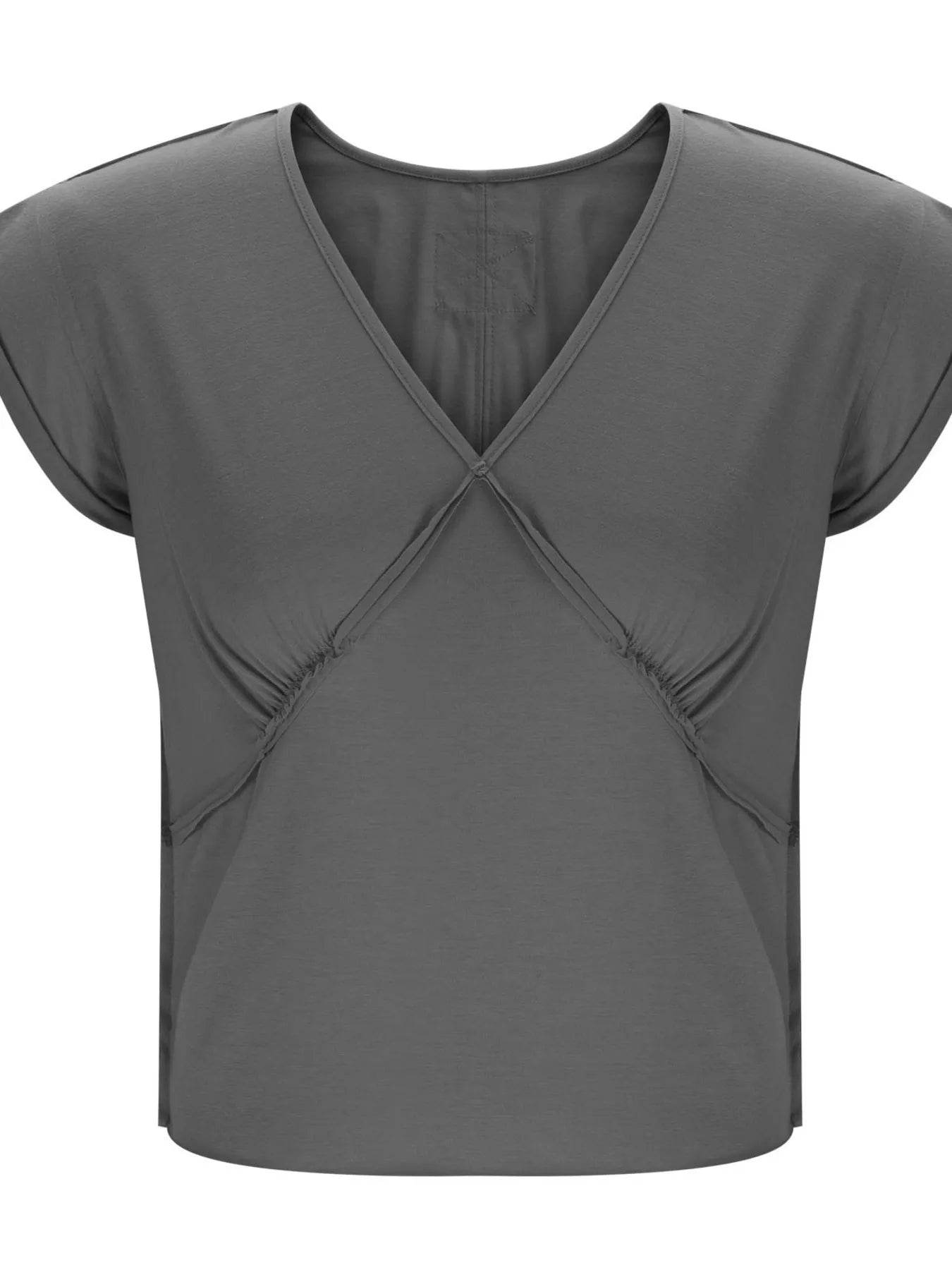 Deep V-Neck Cropped T-Shirt Trendsi e7e16b5d8bd54391879c32568873d233-Max-Origin