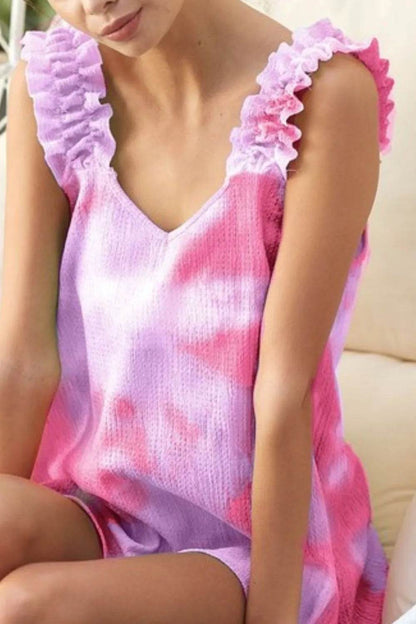 BiBi Tie Dye Printed Textured Woven with Ruffled Trendsi e805cf76-eb53-4745-9861-4a5c4783d828-Max-Origin