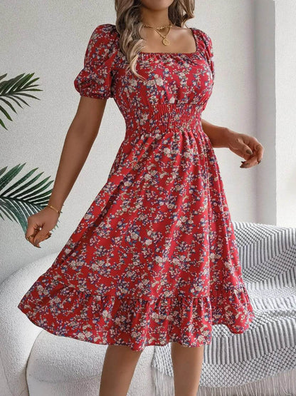Ruffled Hem Floral Puff Sleeve Dress Trendsi e86c994a-d32d-4f03-9c41-97b7301a637a-Max-Origin