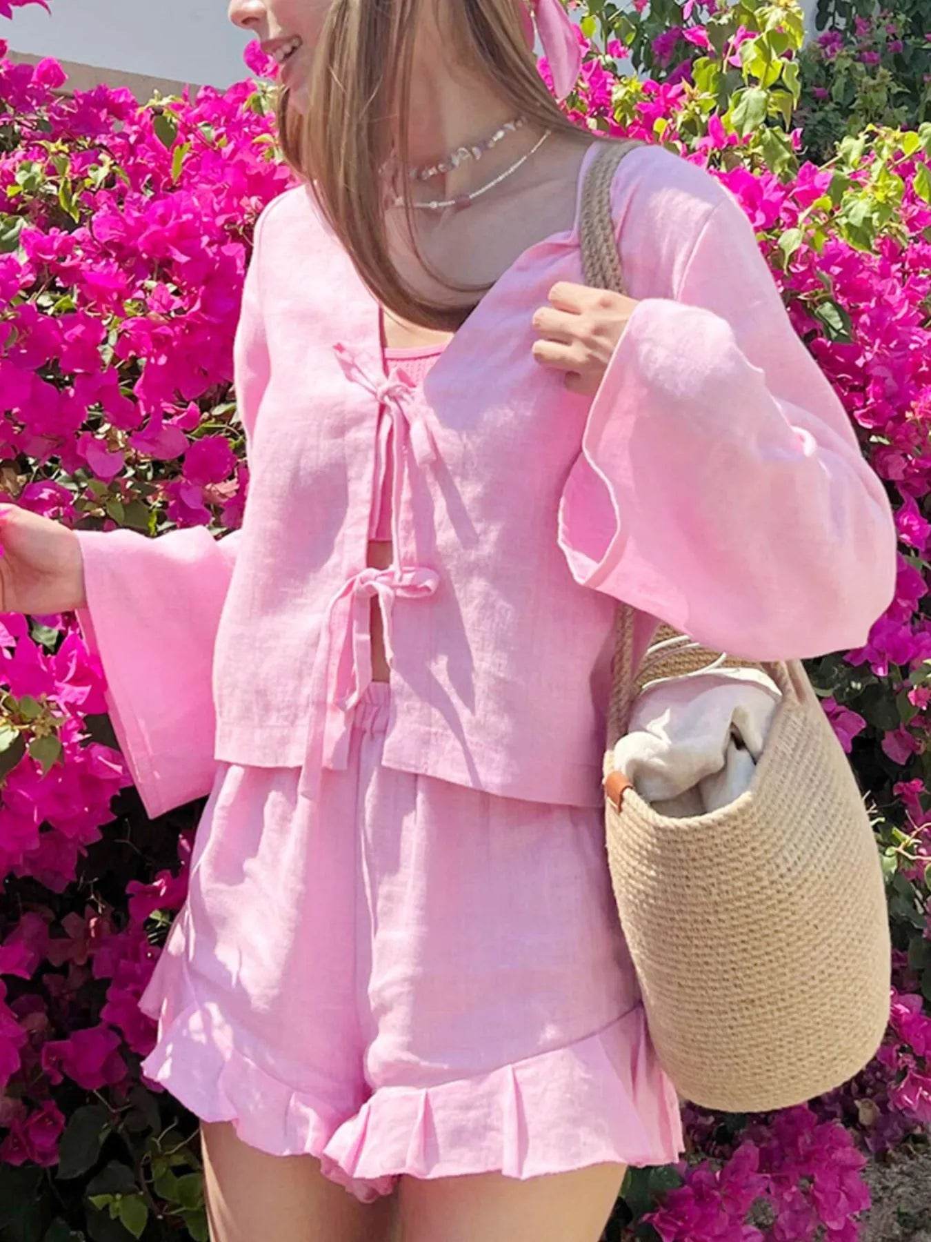 Tie Front Long Sleeve Top and Shorts Set Trendsi e86d8f87-3a10-4665-bca6-cbff49bbd836-Max-Origin
