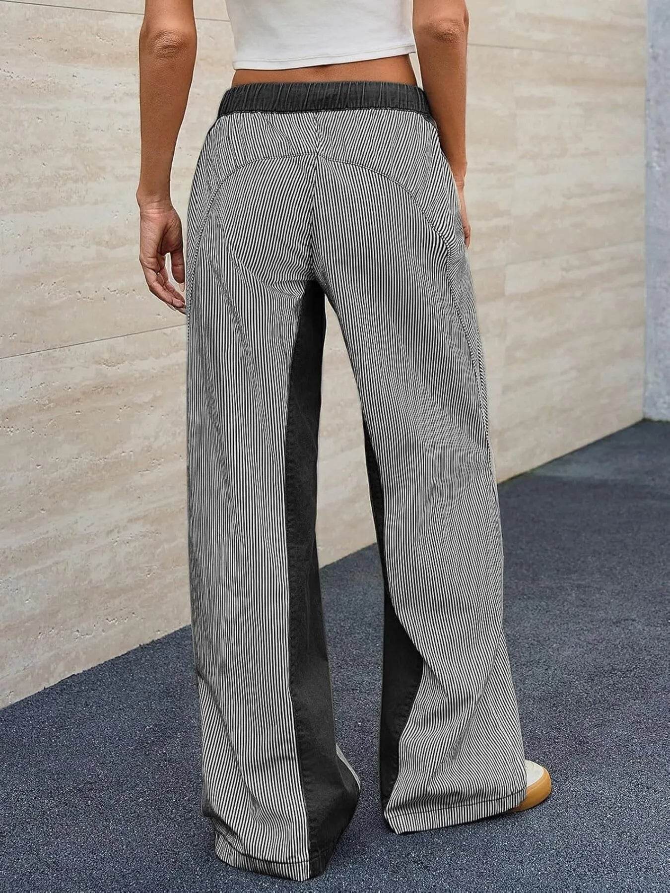 Striped Wide Leg Jeans Trendsi e879491970c341128d82346131ea76d2-Max-Origin