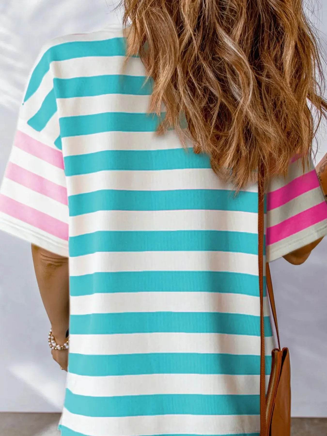 Striped Oversized Short Sleeve T-Shirt Trendsi e88261ef-fefa-4ab6-a4c4-793a3016986a-Max-Origin