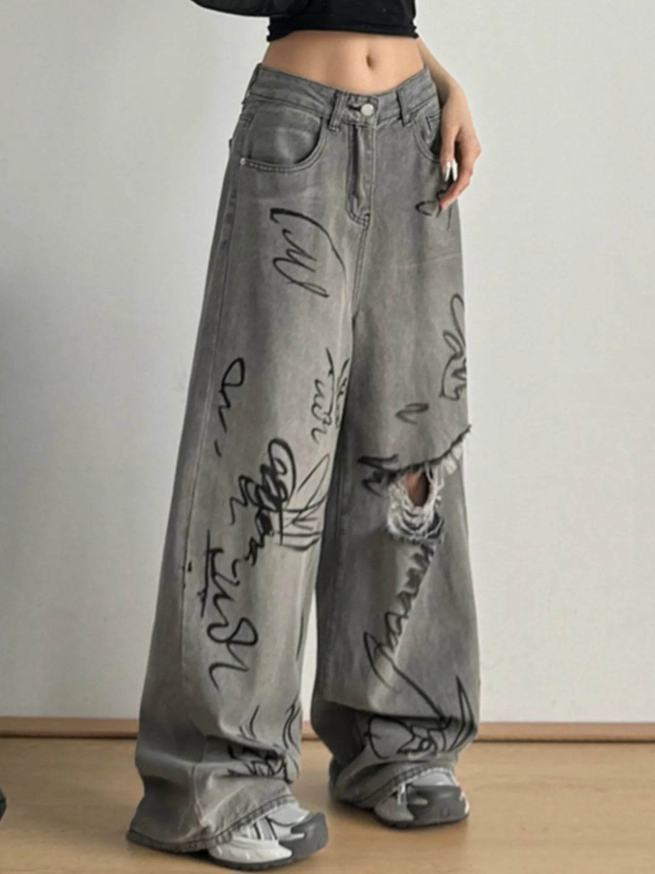 Printed Distressed Wide Leg Jeans Trendsi e8d1d852-670c-469b-99a7-8d3fc87ed7c3-Max-Origin