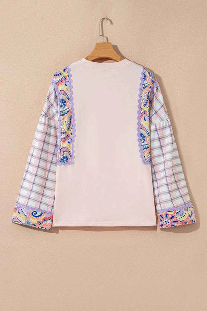 Paisley Print Plaid Long Sleeve Oversized Top Trendsi e8f59ff4-77a7-4722-bc01-13d218c07fc9-Max-Origin