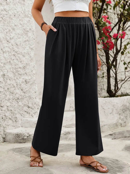 Elastic Waist Wide Leg Pants Trendsi e9113192-6db4-4525-a3c9-7b1488e3625b-Max