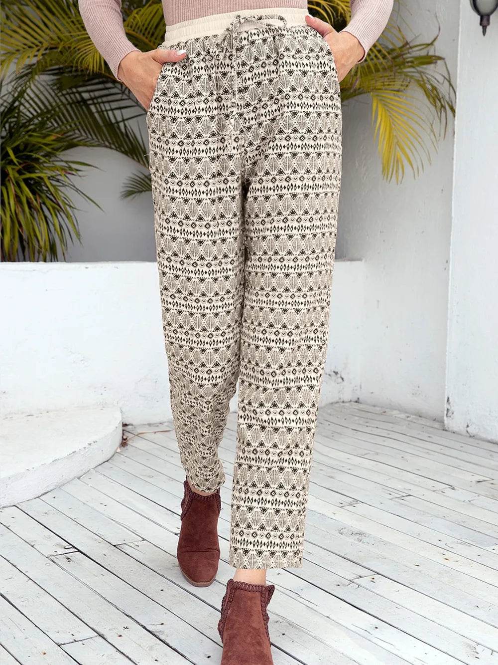 Ivy Lane Tied Printed Pants with Pockets Trendsi e9134732-0364-48ba-8b0f-aa5d7a0e28ed-Max