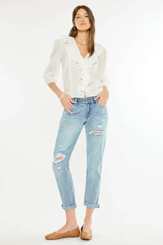 Kancan Mid Rise Distressed Boyfriend Fit Jeans Trendsi e91fd903191a4e858297d64e308391b0-Max-Origin