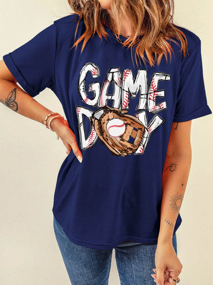 GAME DAY Graphic Short Sleeve T Shirt Trendsi e951be708b2443a88f5e86c66d1d862a-Max-Origin