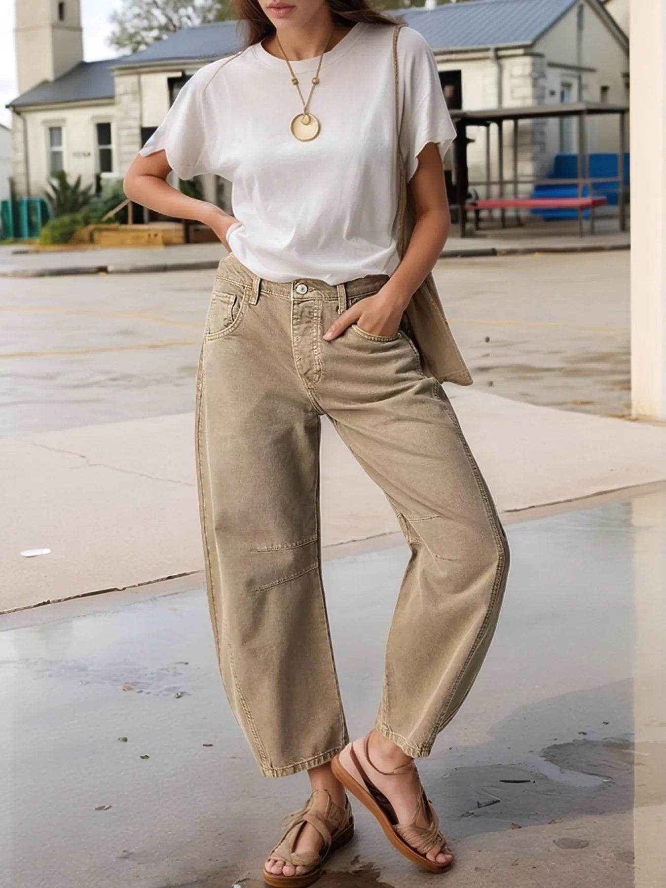 Wide Leg Relaxed Fit Jeans Dark Khaki Trendsi e95b7b5d-7deb-4354-bf69-bbdde36235ab-Max-Origin