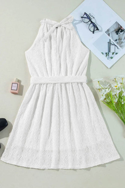 Lace Sleeveless Tied Waist Mini Dress Trendsi e974f2cd-5a44-452b-afdf-e287ea135824-Max-Origin