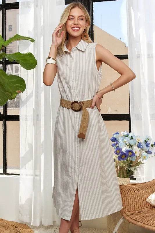 ADORA Striped Button Down Sleeveless Midi Dress Trendsi e98b7b36-f1b9-4208-b622-22c0a1f94203-Max