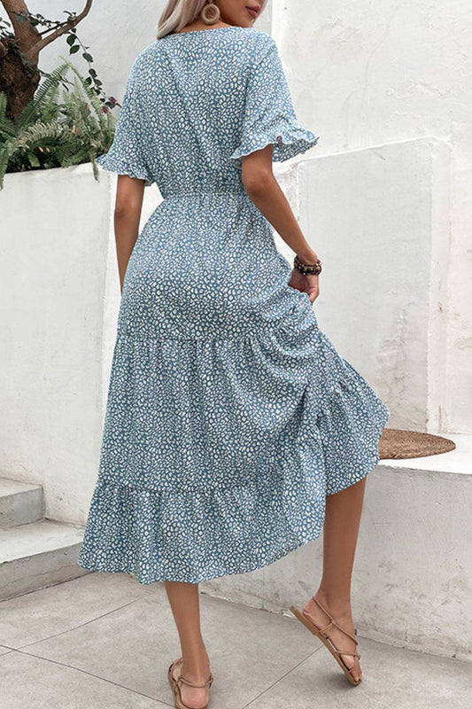 Perfee Printed Tassel Tie Flounce Sleeve Dress Trendsi e9e29c13f7e649e2a54a2137bbb5ff80-Max