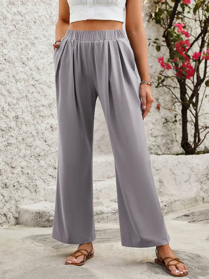 Elastic Waist Wide Leg Pants Gray Trendsi ea30663c-88eb-4d75-894f-f80a34ef8863-Max