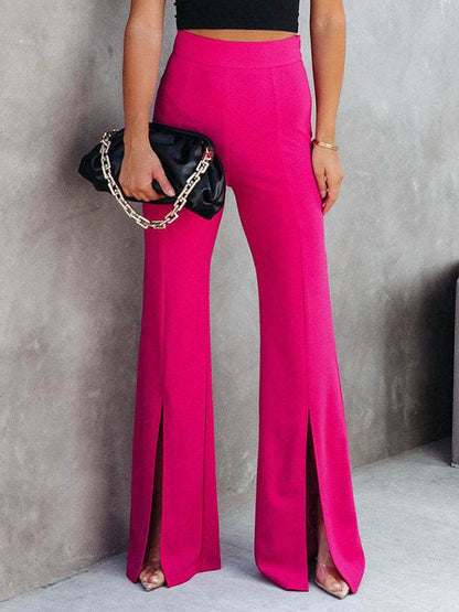 Front Slit Flare Leg Pants Deep Rose Trendsi ea591b6eacd247e0a01b380ec2883940-Max