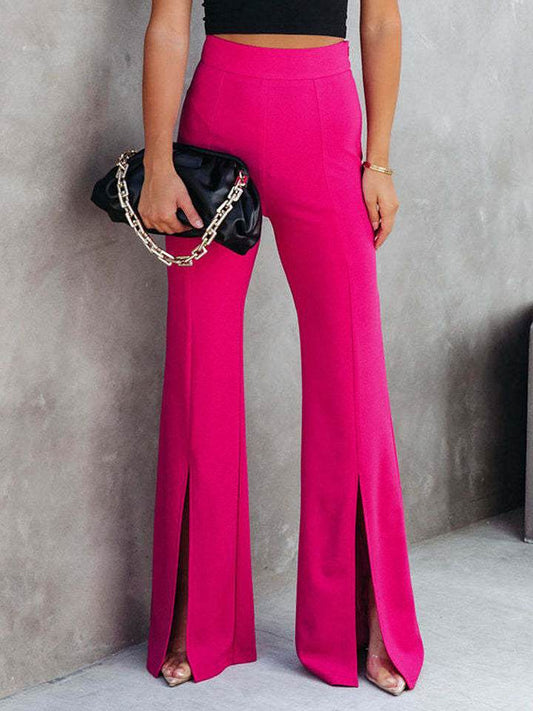 Front Slit Flare Leg Pants Deep Rose Trendsi ea591b6eacd247e0a01b380ec2883940-Max
