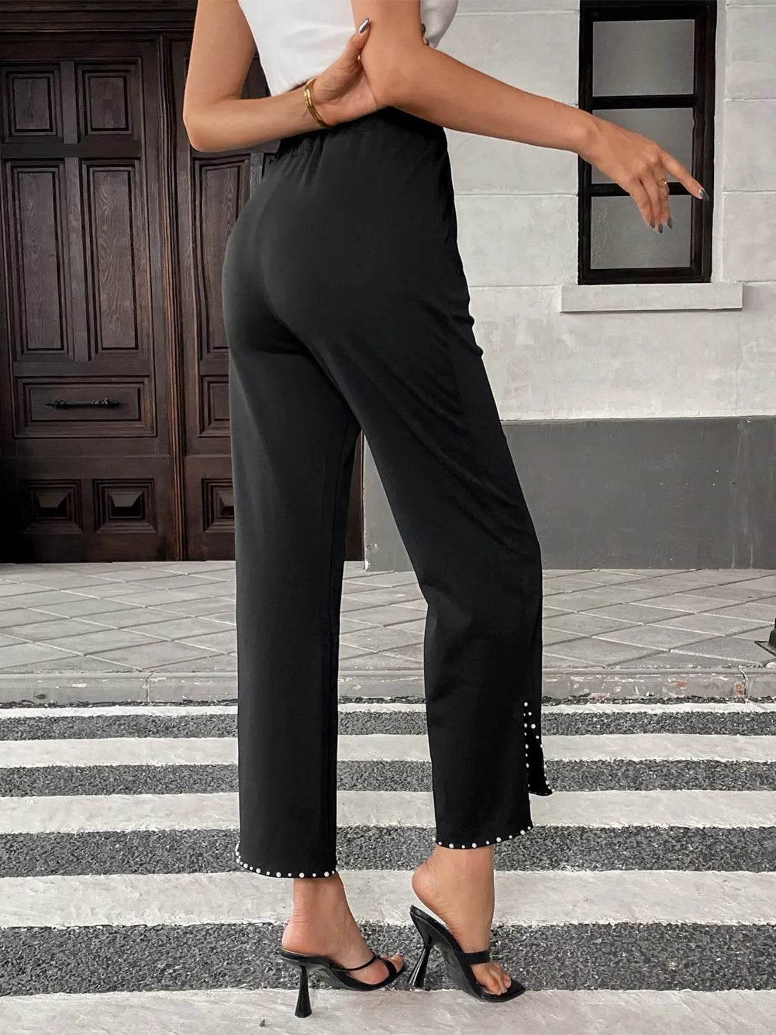 Pearl-Embellished Cropped Wide-Leg Pants Trendsi ea5a7181-4f24-4a81-92c0-9235107864b8-Max-Origin