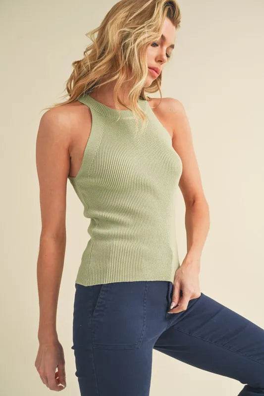 Aemi + Co Grecian Neck Ribbed Tank Trendsi ea994401-3bec-4f72-b8e4-1229f51f46dc-Max