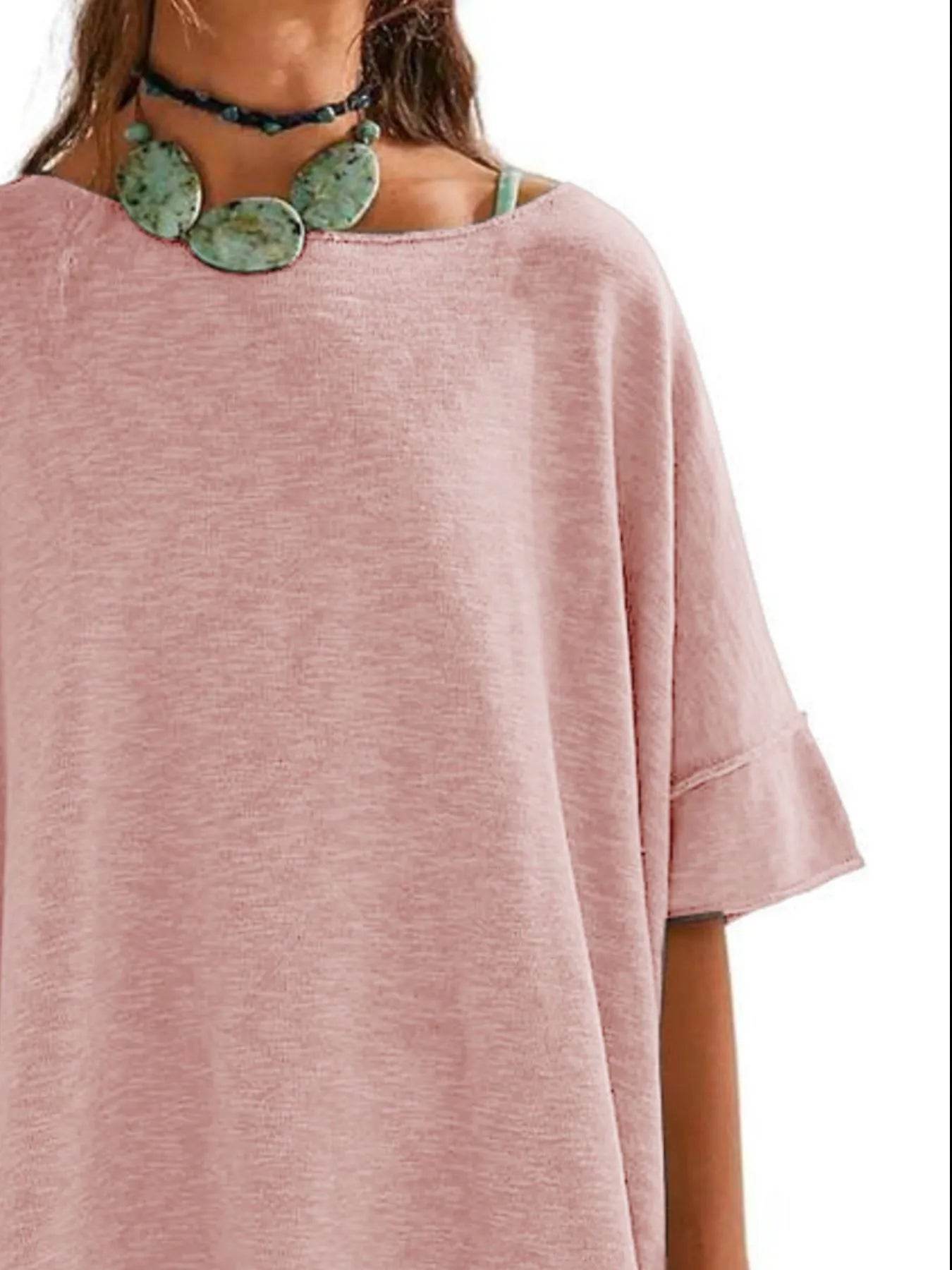 Oversized Round Neck Drop-Shoulder T-Shirt Trendsi eab2153d-a029-4bde-8d7c-b2eb928f503d-Max-Origin
