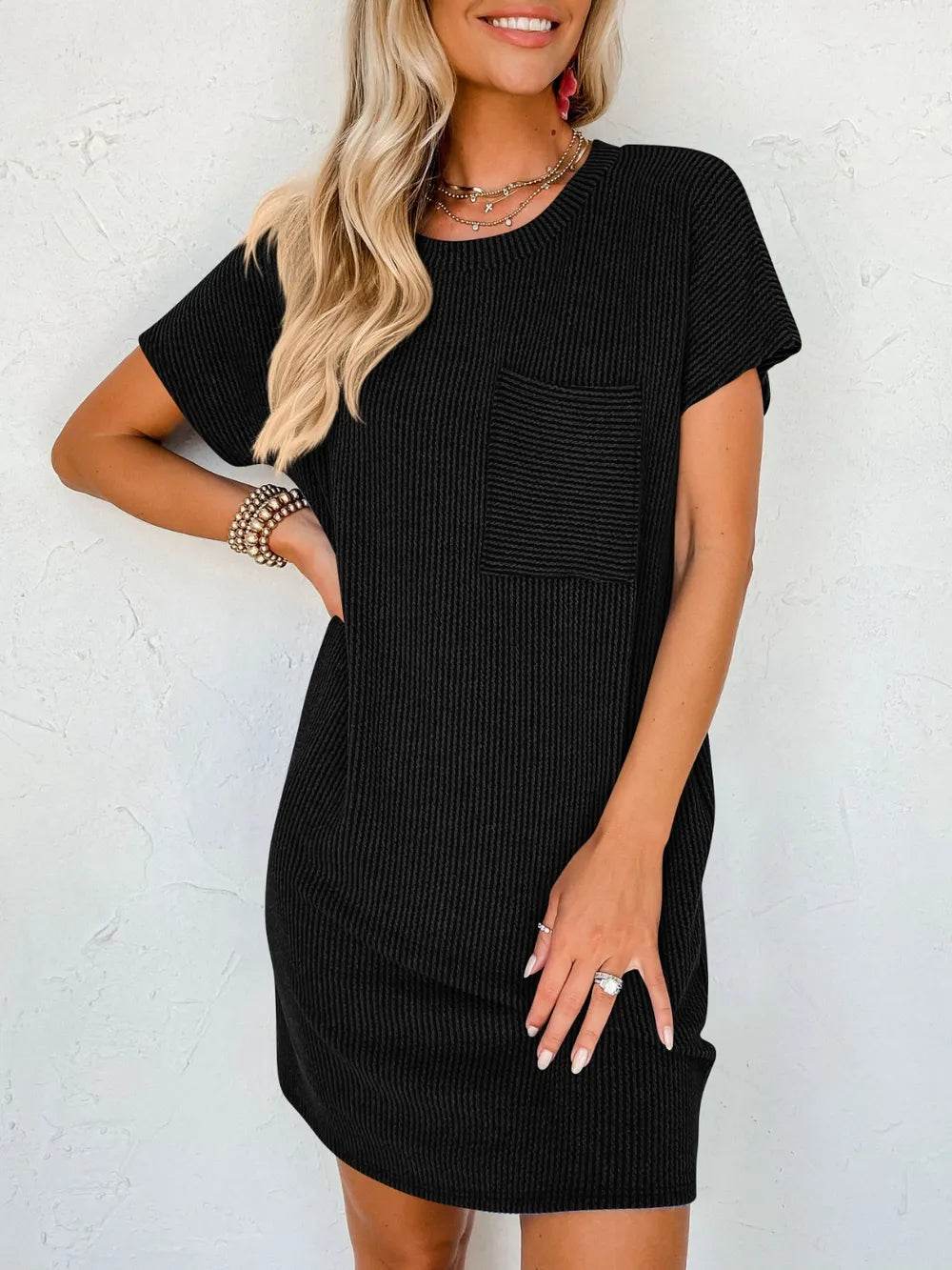 Lovelet Round Neck Short Sleeve Mini Dress Trendsi eb2cf3e5-9d76-4083-8ee4-7273e074bc4b-Max