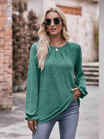 Round Neck Long Sleeve Casual T-Shirt Trendsi eb580695-7ef5-46bf-9572-c2585bed5a7e-Max-Origin