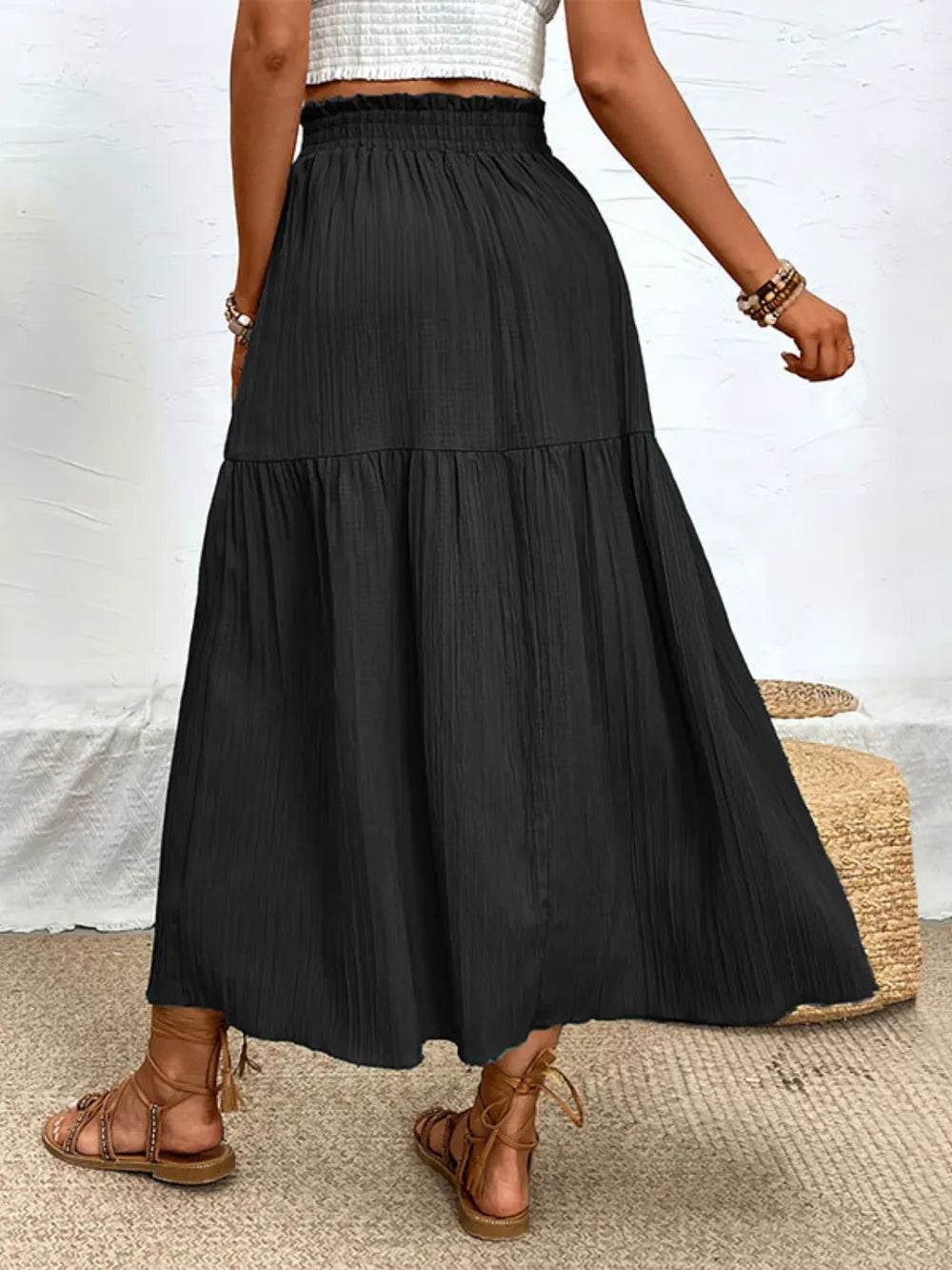 Frill Slit Skirt Trendsi eb66e4d7-9a3e-459d-9736-90ac7df0e678-Max
