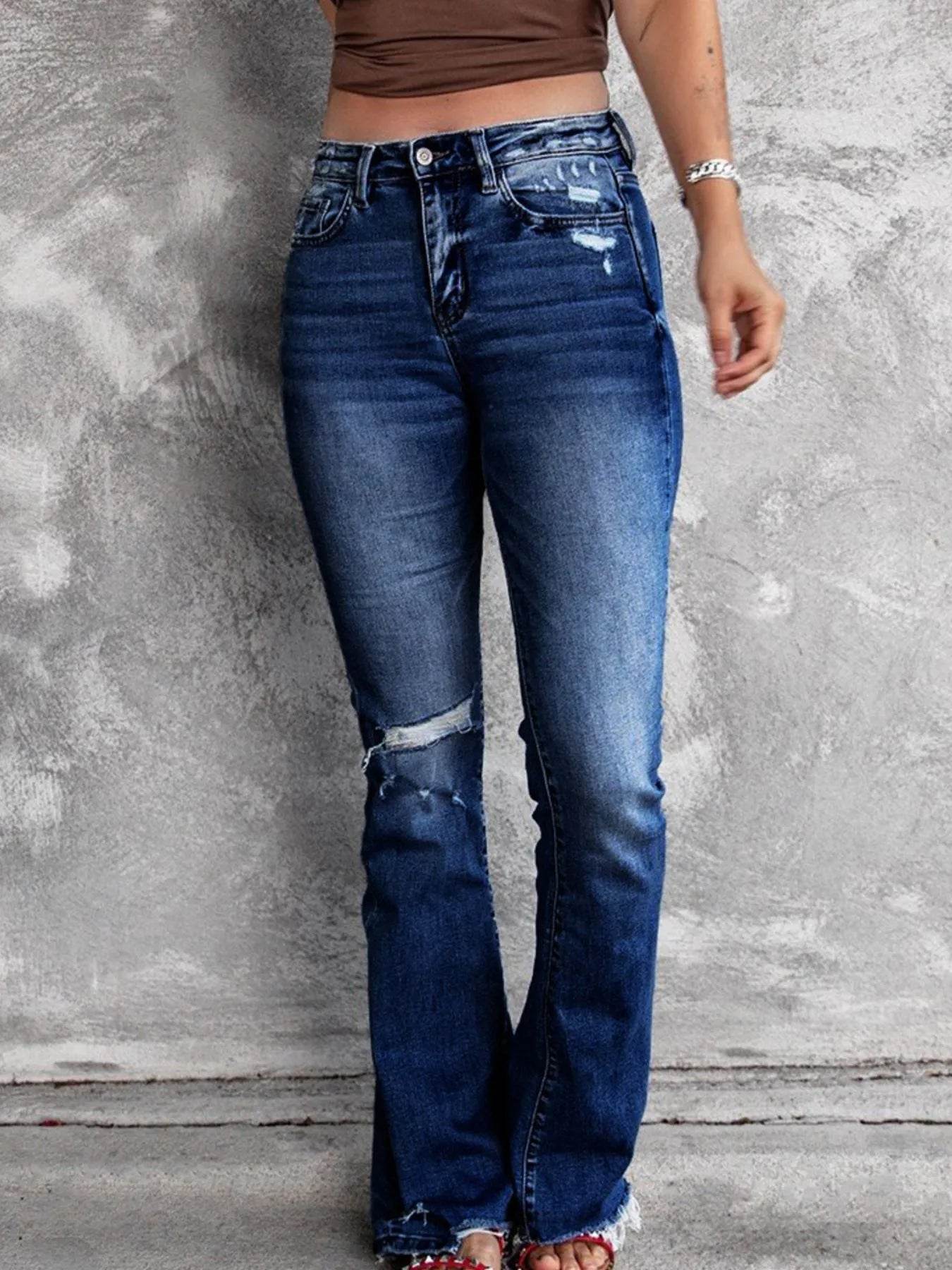 Distressed Flare Jeans Trendsi eba8f5ed-5716-4535-88d6-e982404836e9-Max-Origin