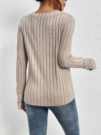Perfee Lace Detail Ribbed V-Neck Long Sleeve Top Trendsi ebd7a226ffc149c1974a80ddefe1f8d4-Max