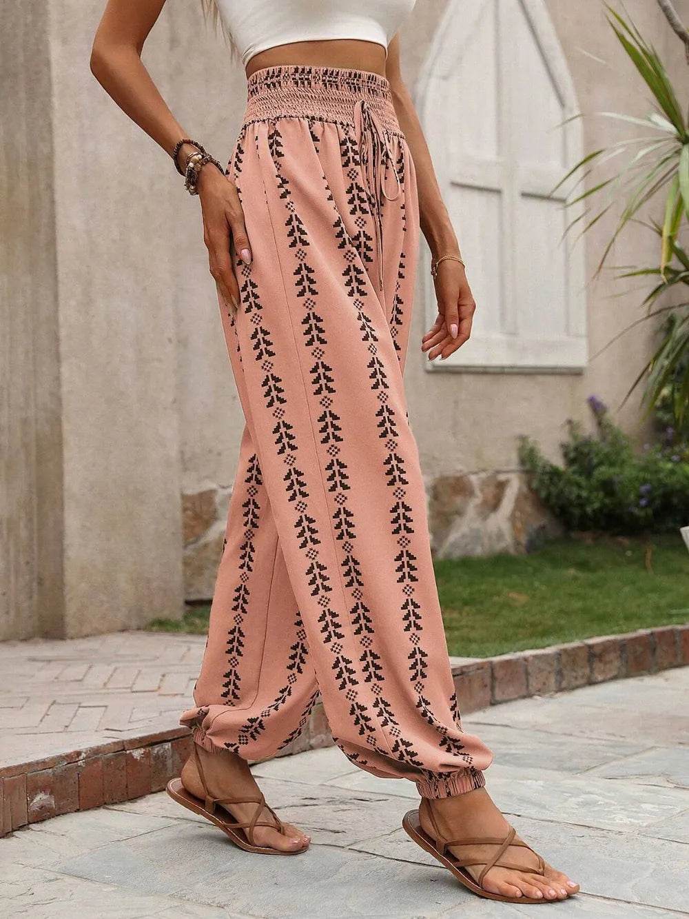 Tied Printed High Waist Pants Trendsi ec00708f-1ec8-4a46-9354-fe95e3acd411-Max