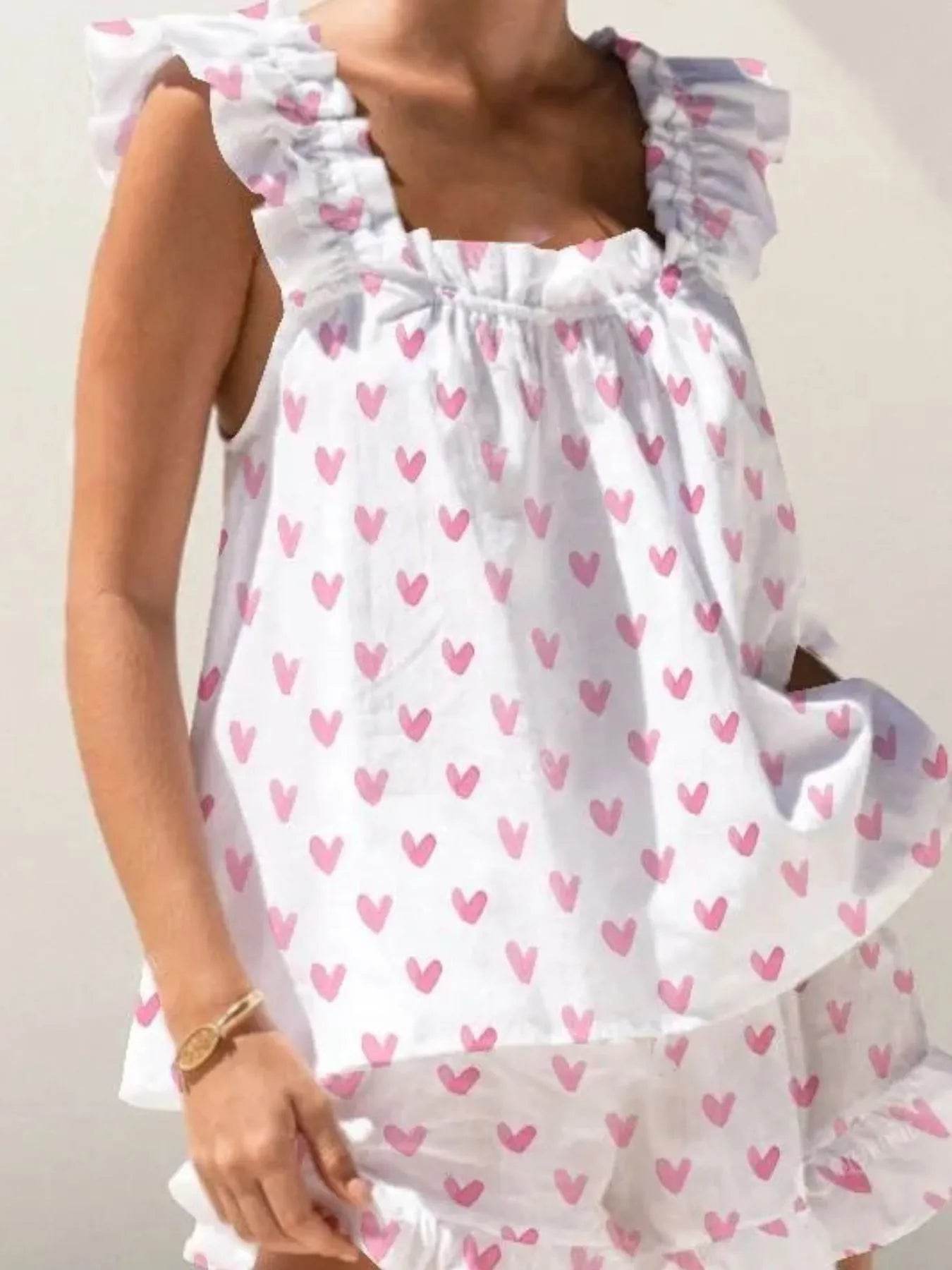 Ruffled Striped Tank and Shorts Set Trendsi ec073550-7b3b-4701-a13c-ee0ec8c42512-Max-Origin