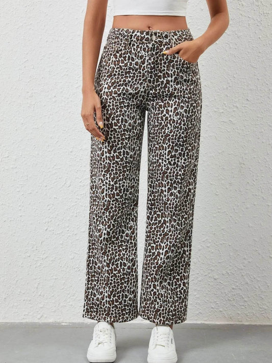 Leopard Print Wide Leg Jeans Leopard Print Trendsi ec4f84684eb047fe8c4c8530557cdabb-Max-Origin