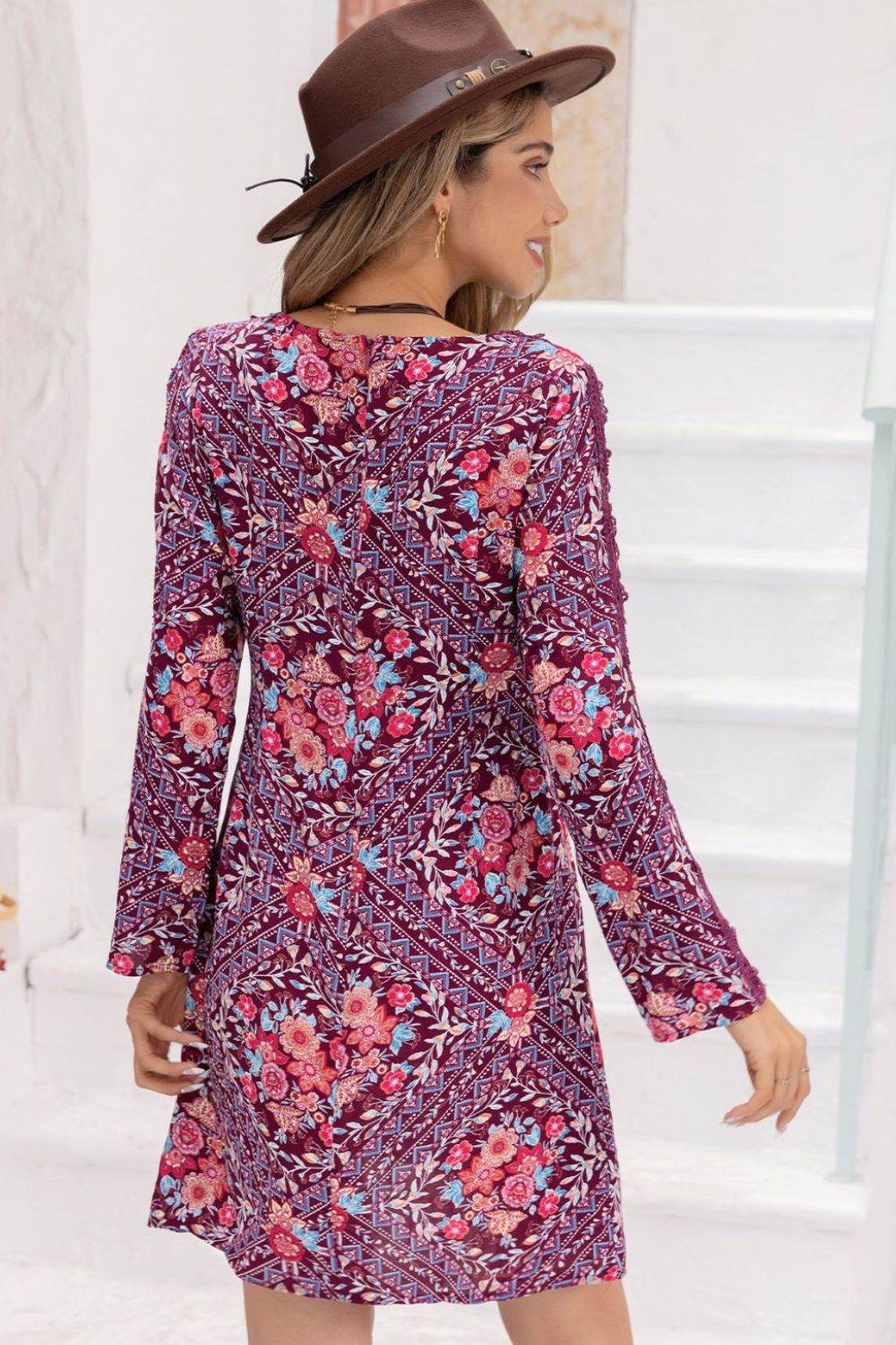 V-Neck Long Sleeve Printed Mini Dress Trendsi ec70a1ce79f64085b2df12840551064c-Max