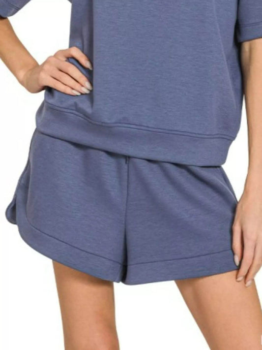 Zenana Scuba Short Sleeve Top & Shorts Set Trendsi ecb3e1d2-9ffa-4043-9196-1743b2bf68e8-Max-Origin
