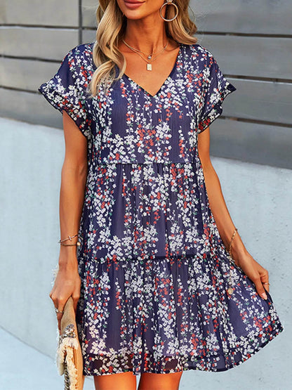 Floral Print V-Neck Ruffle Tiered Summer Mini Dress Trendsi ecc6da36b82a44719214bbb02631074b-Max-Origin