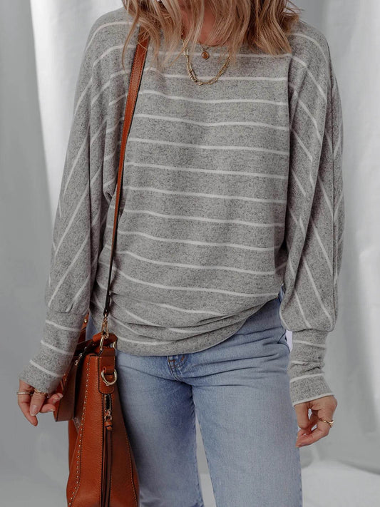 Stripe Dolman Sleeve Drop Shoulder Top Gray Trendsi ece047176e4c4c38a0d241d995e2aea7-Max-Origin