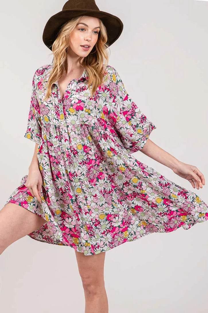 SAGE + FIG Floral Button Down Mini Shirt Dress Trendsi ed08a6c1-b0a0-406e-9158-b8d7a2d83dc8-Max