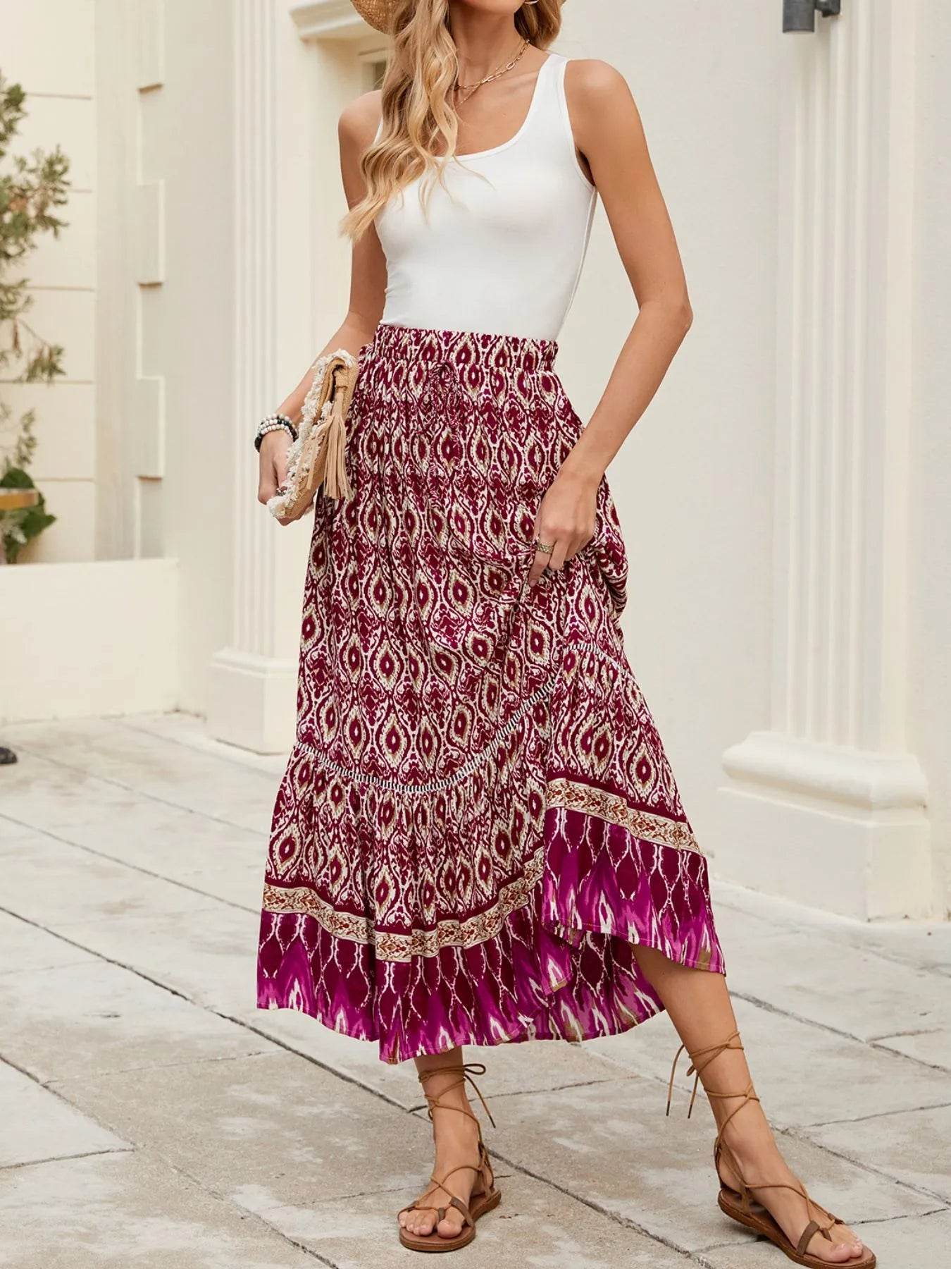 Bohemian Printed Ruched Maxi Skirt Trendsi ed19ffa5-d26f-4ddd-bc27-27f96f9867f7-Max-Origin