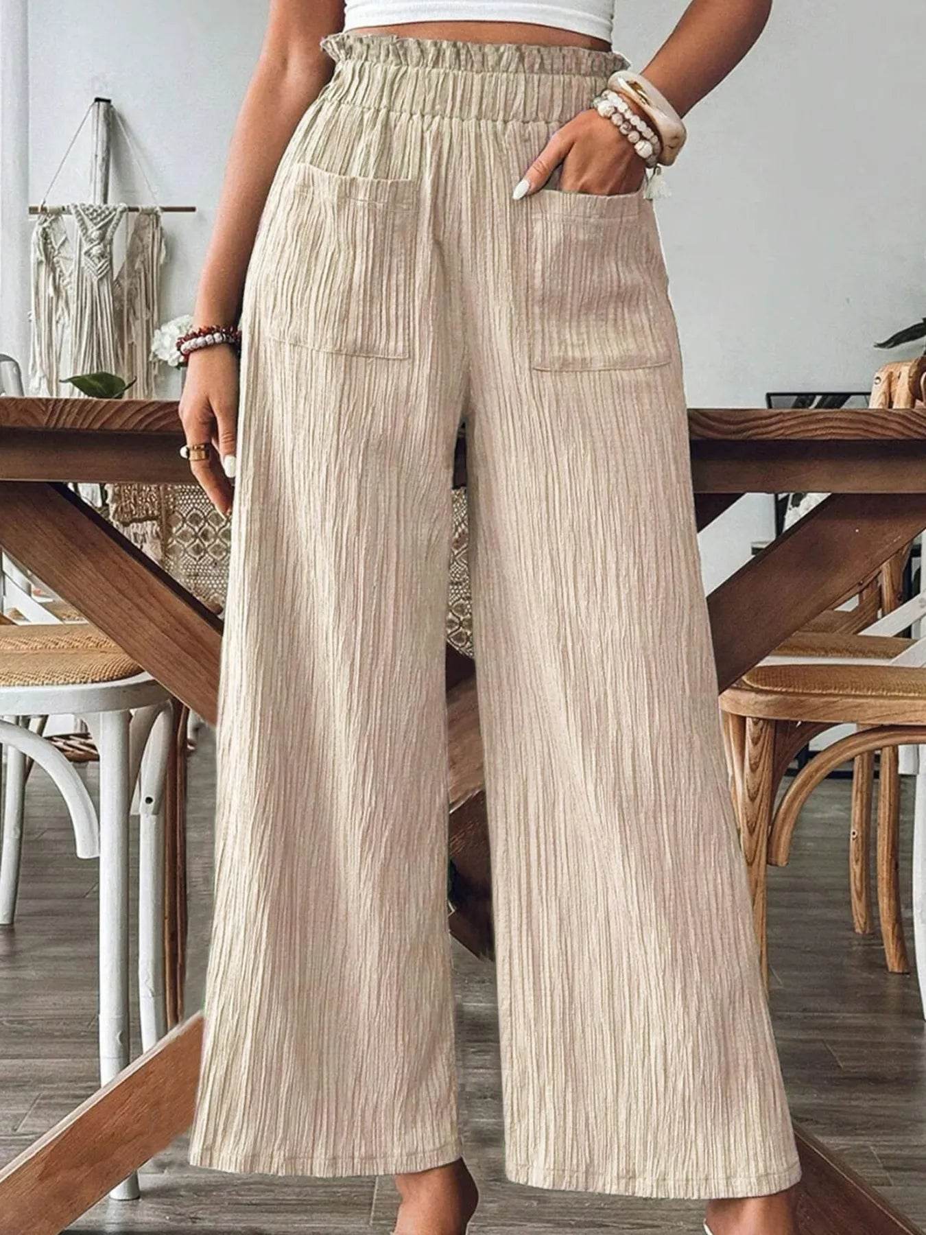 Textured Wide-Leg Pants Tan Trendsi ed3cd108c0a546fa9aa598ad60d6bba0-Max-Origin