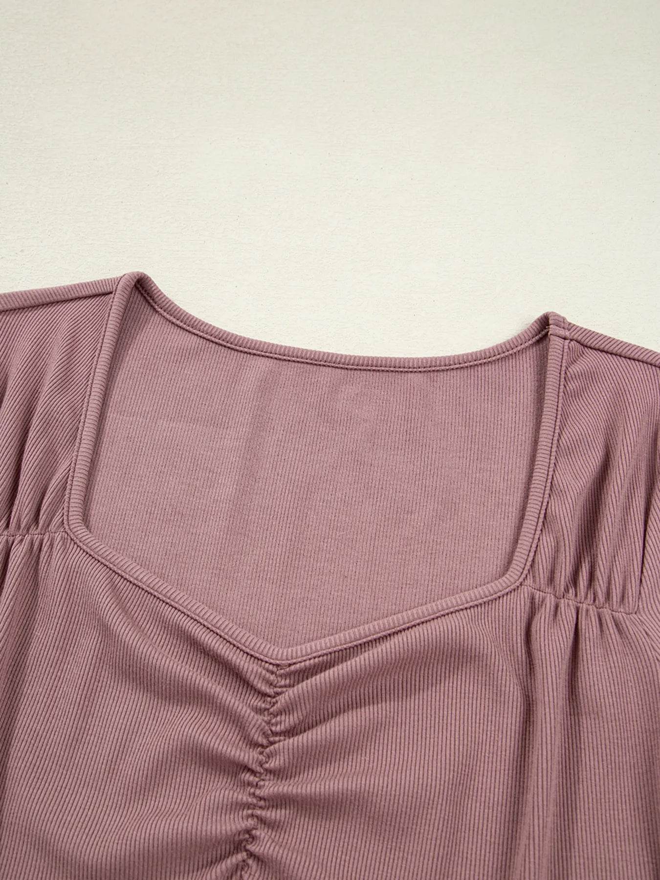 Ruched Front Long Sleeve T-Shirt Trendsi ed4ef7cef6ee4f15881e3215aa4e1980-Max-Origin