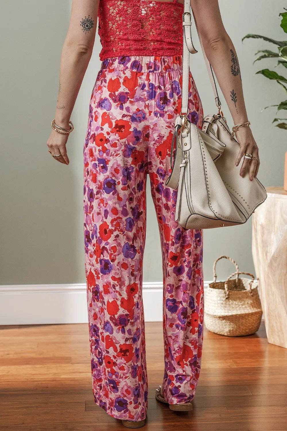 Floral Wide Leg Elastic High Waist Pants Trendsi ed55be48-2764-4806-96e4-1725b7929fd0-Max