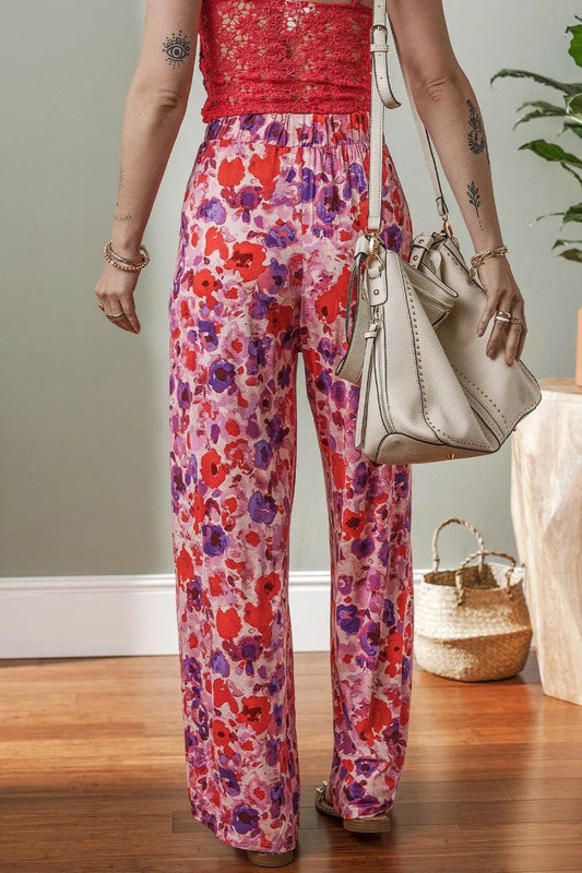 Floral Wide Leg Elastic High Waist Pants Trendsi ed55be48-2764-4806-96e4-1725b7929fd0-Max