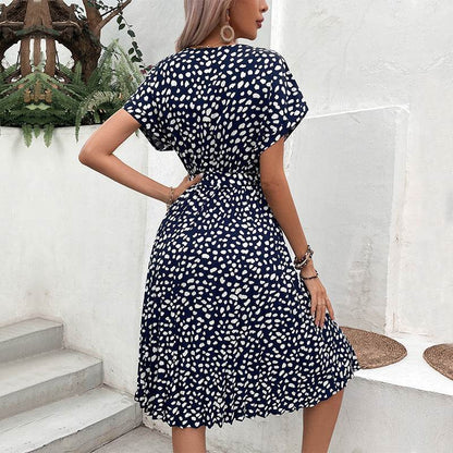 Perfee Printed Tie Waist A-Line Dress Trendsi ed56403144584a84a00d58e3aebb81b0-Max