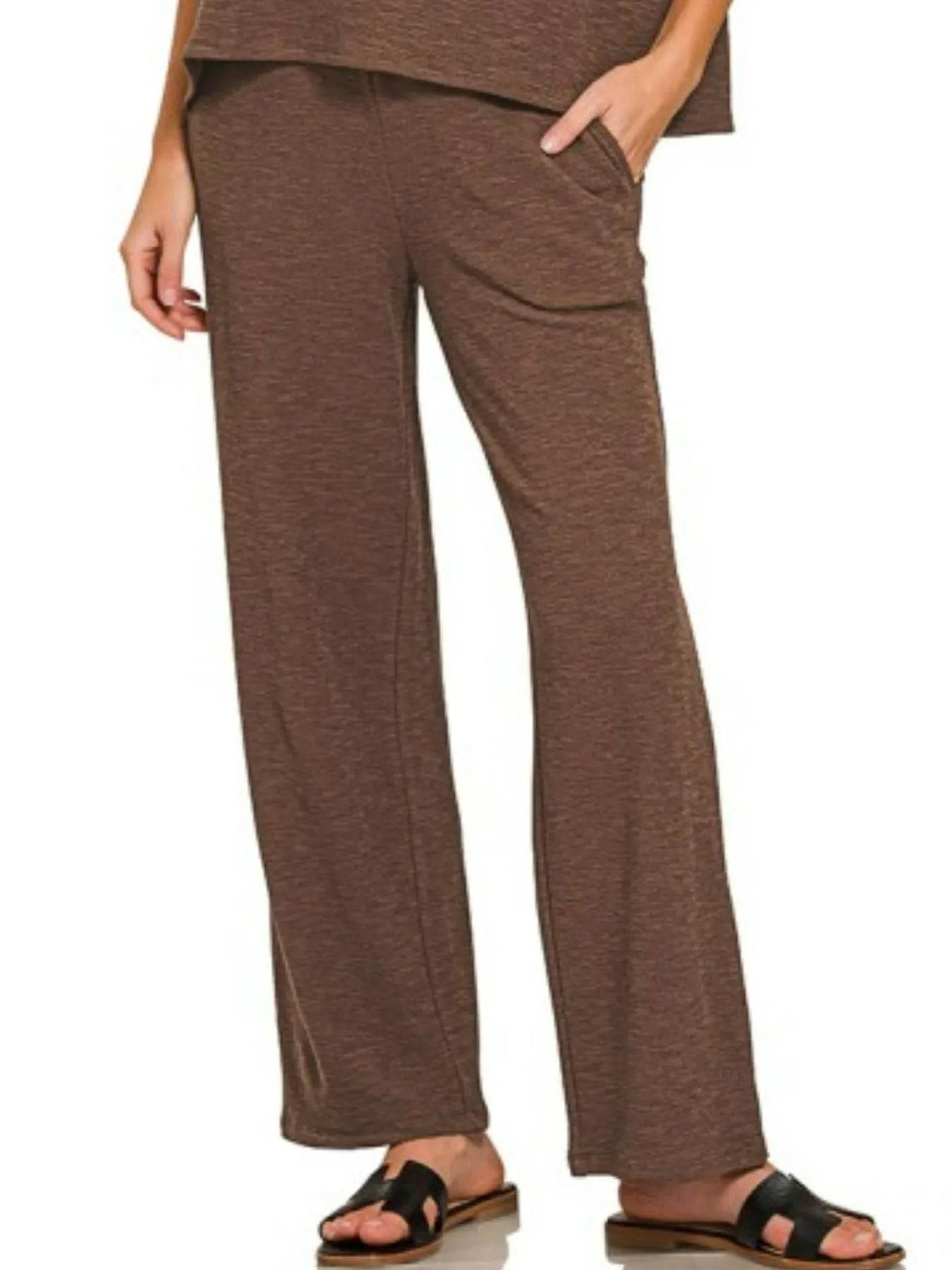 Zenana Slub Short Sleeve T-Shirt and Pants Set Trendsi ed5e5f22-ddbd-40fc-8885-ee656e790489-Max-Origin