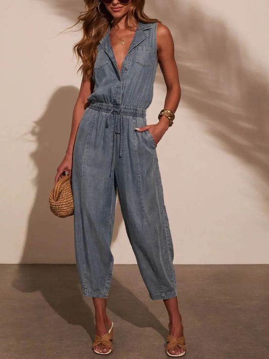 Sleeveless Drawstring Waist Washed Denim Jumpsuit Medium Trendsi eda174e8-72d1-4771-800b-082ec6b1f305-Max-Origin