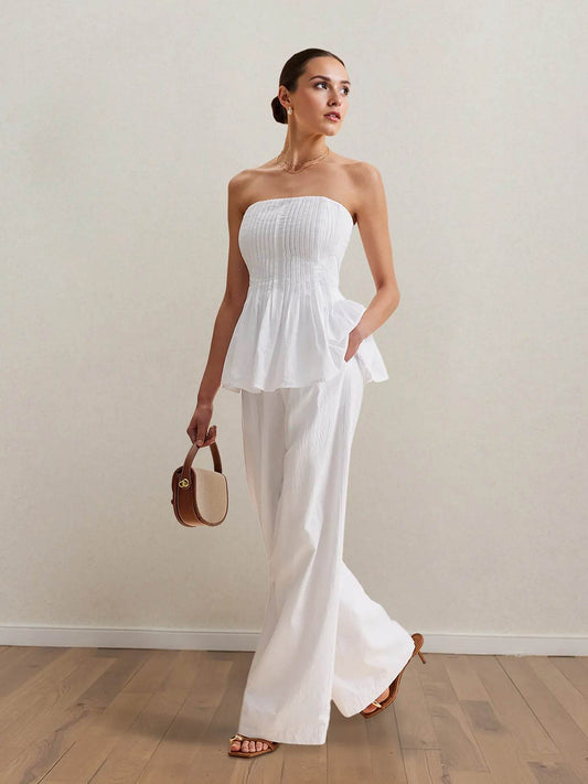 Strapless Peplum Top and Wide Leg Pants Set White Trendsi ee2083a9-a073-44a4-b0bd-761584fef6ca-Max-Origin