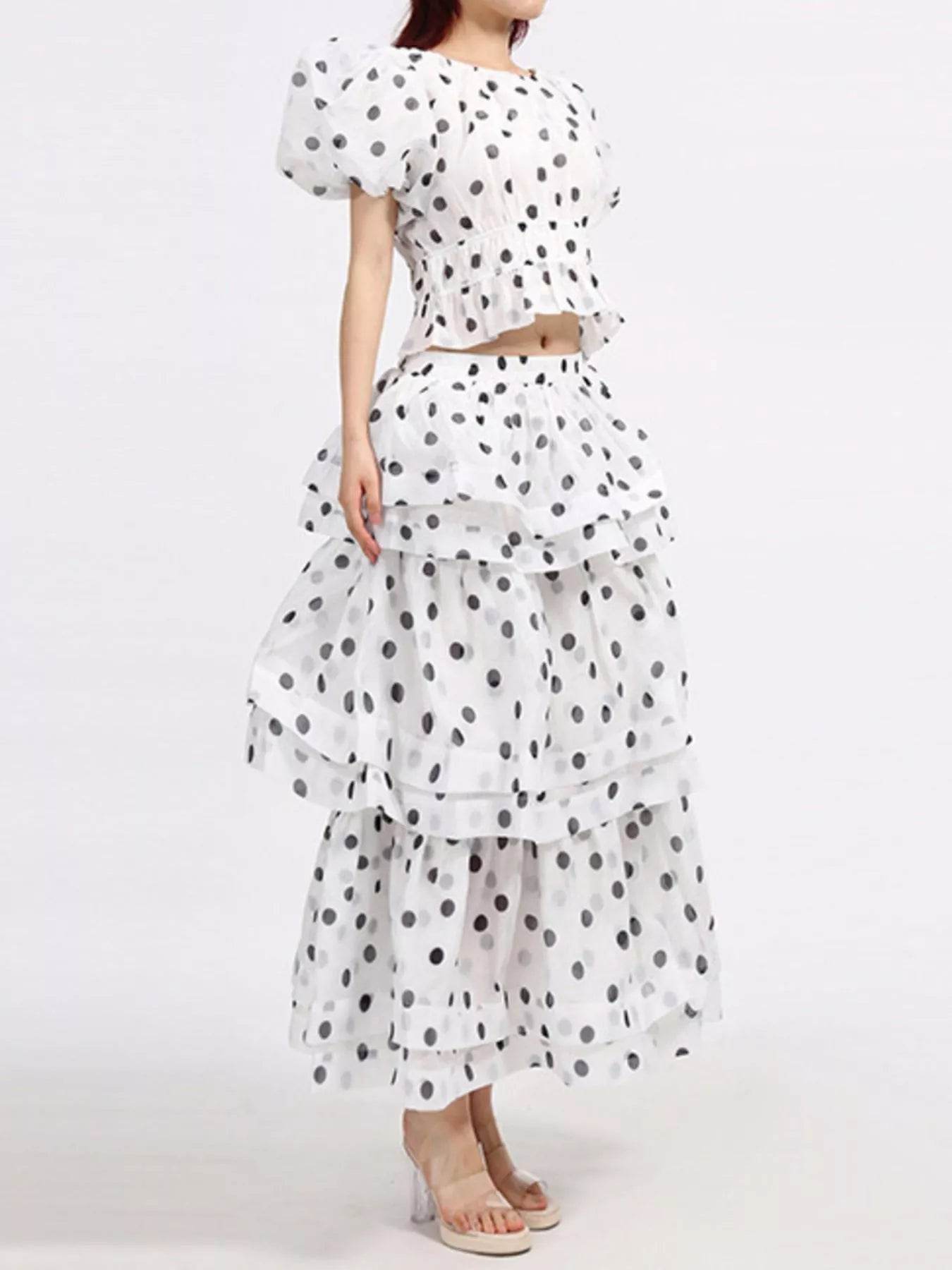 Polka Dot Puff Sleeve Top and Skirt Set Trendsi ee4021a8-9022-4b43-9f34-9131ffd8a6e8-Max-Origin